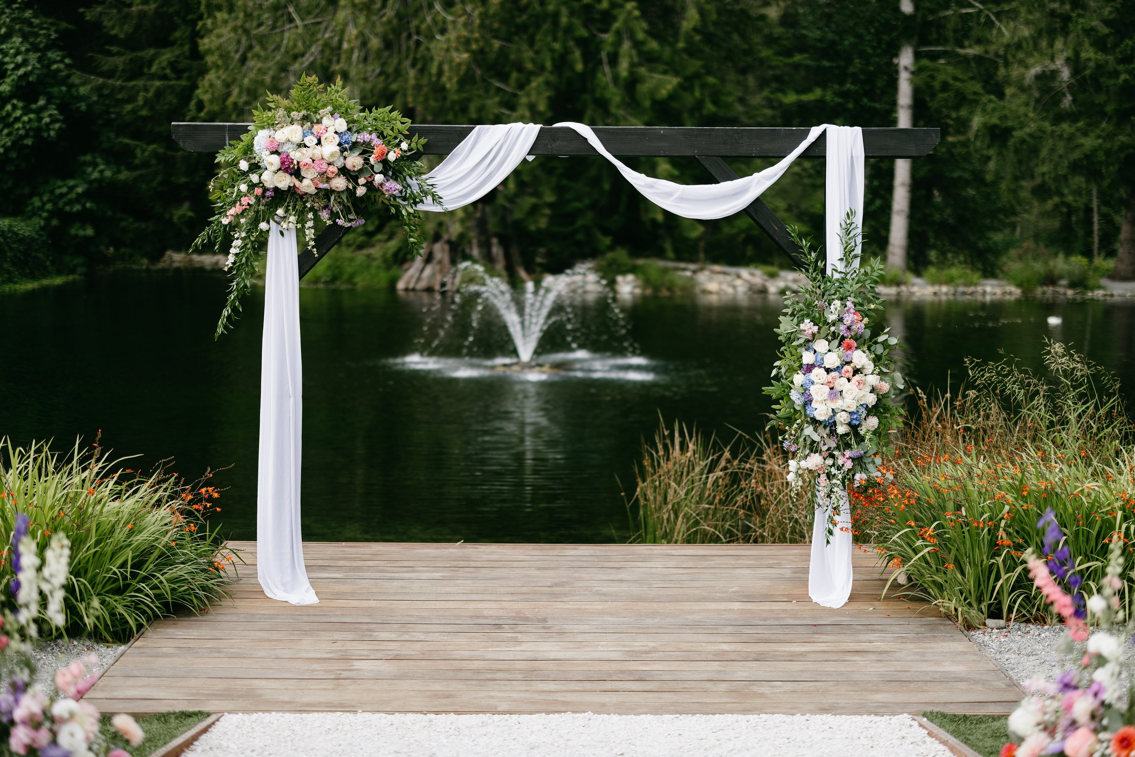 Floral photo arch