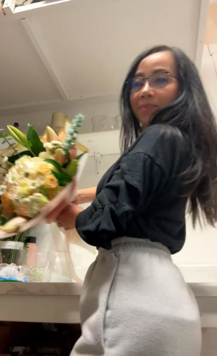 Huge rose heart arrangement